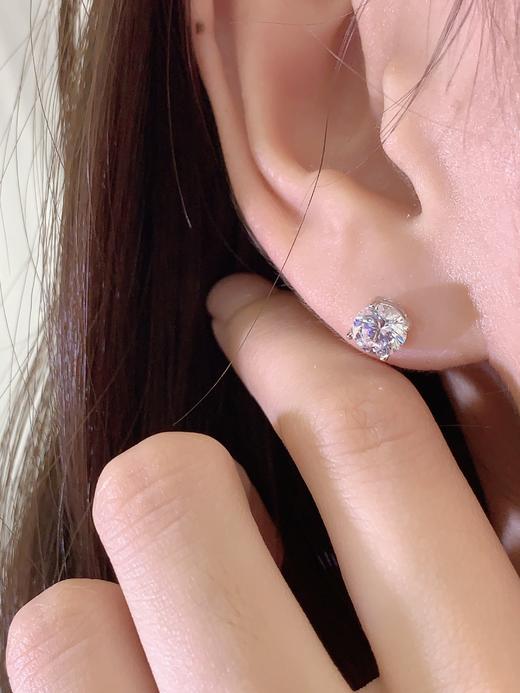 卡蒂罗KADER 星点耳钉 简约造型设计925银大颗闪锆镶嵌爆闪轻奢养耳洞耳饰 小众精致日常通勤百搭七夕限定显气质 商品图4