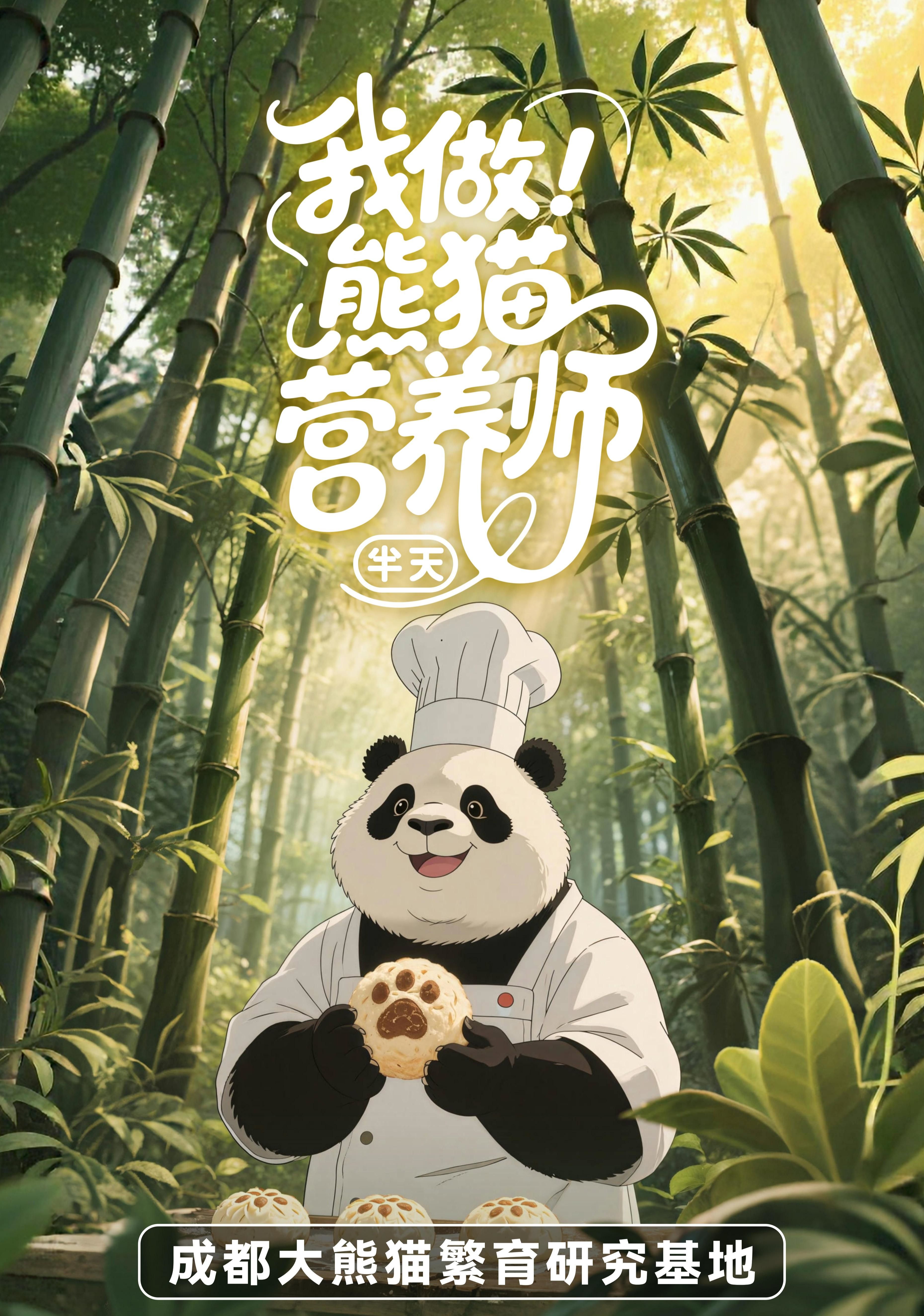 12.13/14上午场，官方证书，成为大熊猫的营养师，成都熊猫基地研学半日体验，328元/人，沉浸式互动探馆，制作熊猫同款窝窝头，收获官方认证证书及文创礼包