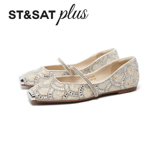 【星空系列】星期六26春新款金属方头满钻一字带玛丽珍SSE1111093 商品图8