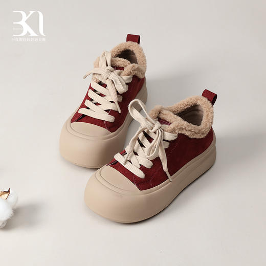 BAKERLOO女鞋厚底系带毛口休闲女鞋YT220 商品图4