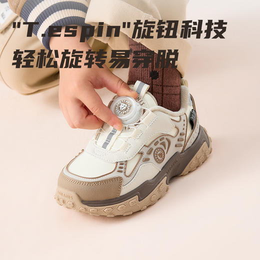 泰兰尼斯童鞋2025年冬季新款儿童加绒保暖运动鞋男女童露营鞋小童跑步鞋 T01X5D6597 商品图4