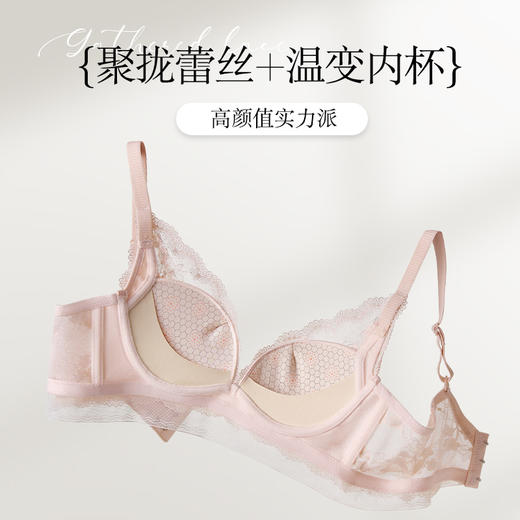 法式时尚无钢圈 小胸聚拢显大  蕾丝收副乳防下垂文胸615# 商品图3