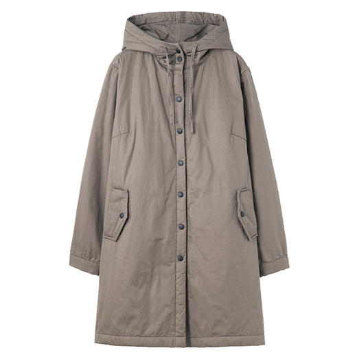 QMHY979棉衣女中长款2023新款秋装休闲宽松春秋小个子棉大衣早秋外套潮 商品图4