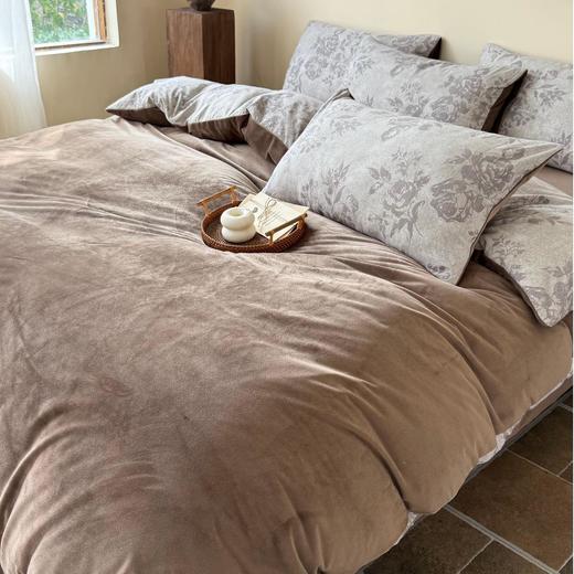 澄鱼生活原麻提花宝宝绒四件套 | 舒适透气 亲肤保暖 A面法式提花 B面加绒 多色可选 商品图5