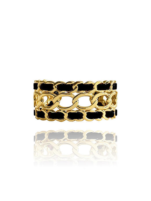 订购14周到｜AN-NEE-C3G-DECEMBRE-Nori-深蓝色 塔罗 2cm 丝巾手镯［法国设计师］ 商品图2