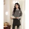 鹿向南「伯克利学姐」慵懒感灰色短袖针织毛衣女秋季宽松叠穿上衣 商品缩略图3