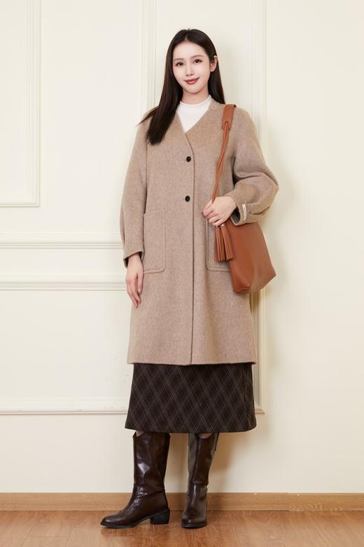 Le Malene 配披肩高级感轻奢双面绒纯羊毛大衣 21141 商品图1