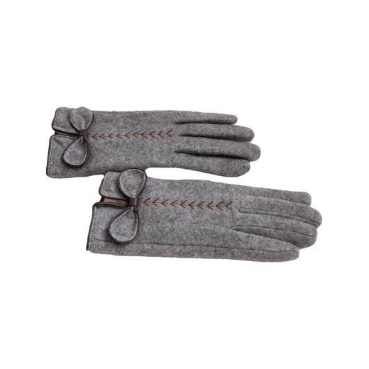 【羊绒羊毛版！加绒可触屏保暖手套蝴蝶结】骑行羊毛分指冬季女氛围感 商品图4