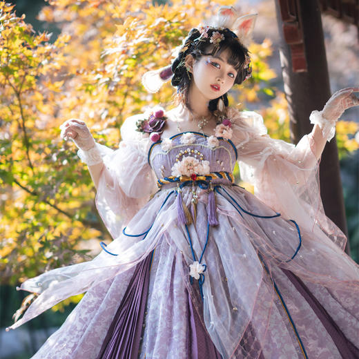 【积分兑换，60天内发货】牡丹兔子 古典玩偶 Lolita 商品图1