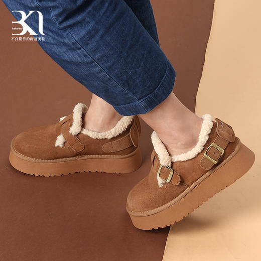 BAKERLOO经典加绒厚底博肯女鞋JY117 商品图4