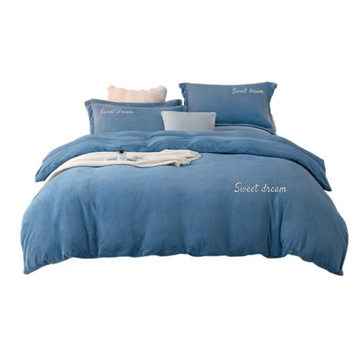 VP923042042034 博洋家纺 牛奶绒加厚保暖套件冬天床单套件床上套件床单被套床上用品【1.8米床】 商品图0