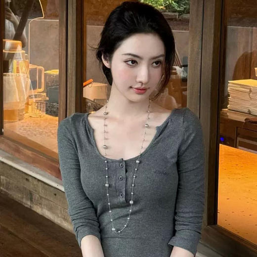 百搭时尚双层珍珠项链毛衣链项链-纪念日百货门店同款168046601 商品图3