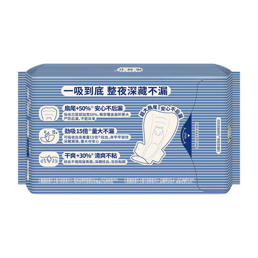 华西20251119-Herlab 她研社深藏BLUE棉柔卫生巾360mm 5片装/一包 商品图1