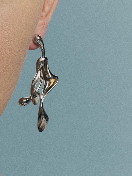 sawdust｜双照 Earrings SDGW02E05PL [ 耳环 银 ]【二-循迹】 商品图2