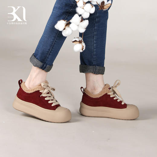 BAKERLOO女鞋厚底系带毛口休闲女鞋YT220 商品图1