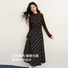 【11/26新品】熙世界法式复古风格子背心连衣裙女2025秋冬新款收腰无袖针织长裙 商品缩略图2