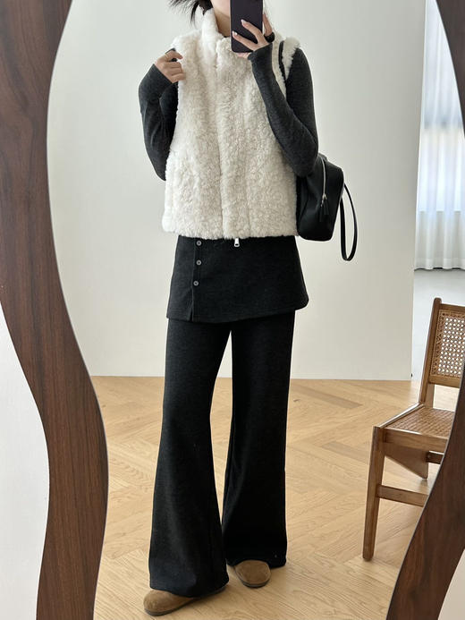 超时髦Acme一裤两穿双重显瘦可拆卸屁帘直筒裤 商品图10