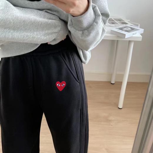 D112559棉混纺面料弹力松紧腰加绒加厚卫裤休闲裤 商品图3