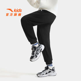 安踏儿童男大童针织运动长裤2025冬款上新舒适保暖中大童加绒裤子352546715