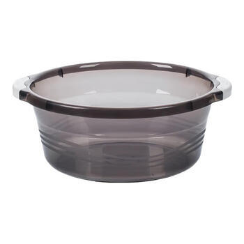 茶花 洗脸洗头盆 婴儿洗澡盆 塑料盆子洗衣盆 大水盆38cm 暖灰 1只装 商品图5