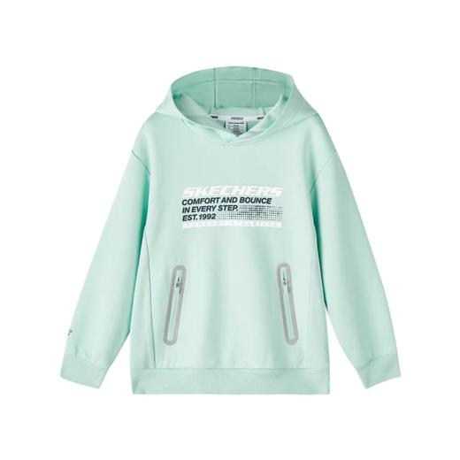 斯凯奇 79.9元 儿童织套头卫衣  (线上线下同时在售不保证有货，活动款不退不换介意勿拍) 601198-TY 商品图0