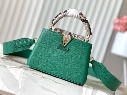 秋冬特惠💰1600 渠道级LV te级LV 全套包装 N80931/M48865翡翠绿 本款 Capucines 迷你号手袋 商品图0