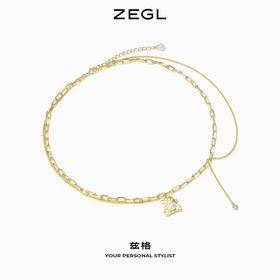 ZEGL真柳设计师童趣熊系列人造珍珠项链新款轻奢时尚女配饰锁骨链