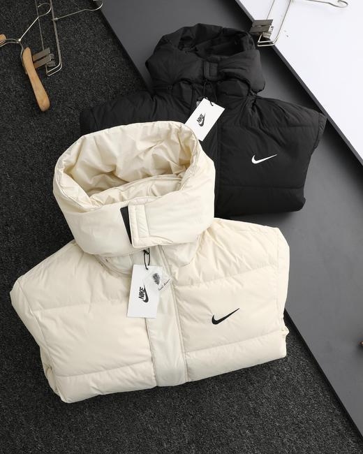 D112541梭织面料防风拒水连帽纯色羽绒服夹克 商品图6