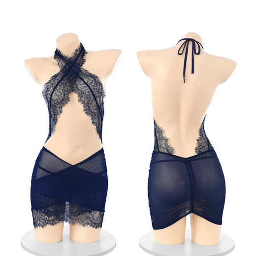 霏慕 交叉缠绵蕾丝镂空包臀裙6540 情趣内衣性感诱惑 商品图9