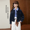 【11/26新品】熙世界藏青色灯芯绒短外套女小个子宽松百搭气质上衣2025秋冬新款 商品缩略图1