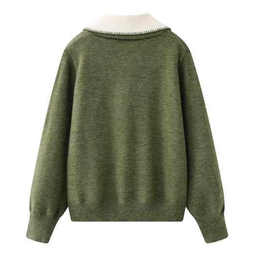 D112522假两件拼接针织衫毛衣女秋冬季新款宽松上衣 商品图1