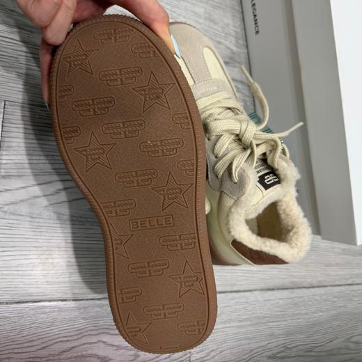 D112553高帮加绒板栗复古德训鞋女25新款运动休闲小白鞋子 商品图8