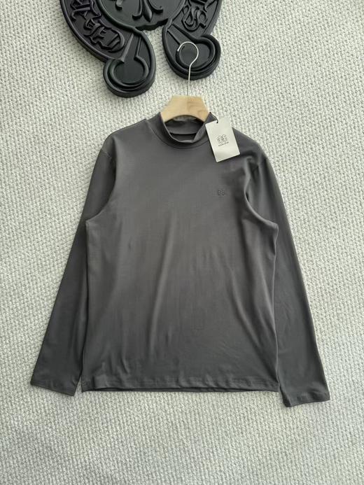 D112501户外休闲衣男士速干运动微拉绒半高领长袖T恤 商品图8