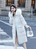 AUChris方扣大毛领长款羽绒服ACJS2183 商品缩略图2