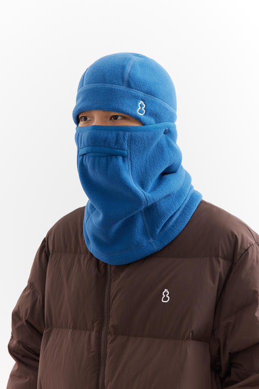 吃茶去chichaqu25秋冬户外抓绒摇粒绒可拆卸头套面罩拼接围脖保暖 商品图2