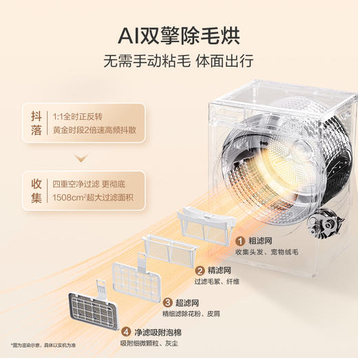 [云溪4.0pro]海尔新品洗烘套装双擎热泵洗衣烘干机超薄精华洗75DW 商品图3