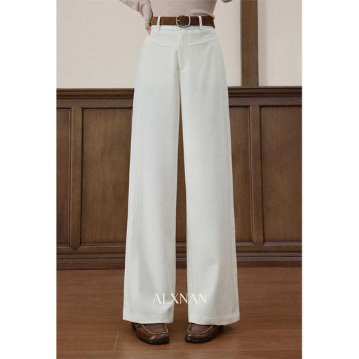 【6折秒杀】鹿向南「秋千日记」时尚高腰休闲裤女秋冬新款宽松直筒百搭阔腿裤 商品图2