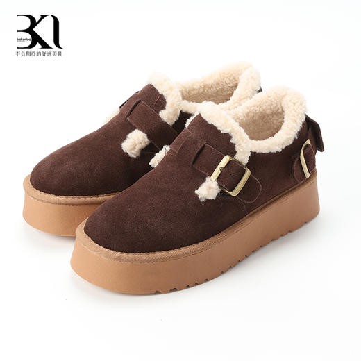 BAKERLOO经典加绒厚底博肯女鞋JY117 商品图1