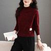 厚款小个子大码女装毛衣，冬季内搭中领上衣CC-MY-1297 商品缩略图0