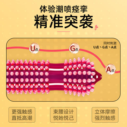 4维空间 带刺狼牙*12只 超大立体颗粒【粉丝专享-7折任选3大盒】马来西亚原装进口情趣避孕套 商品图2