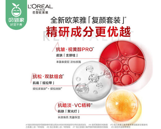 巴黎欧莱雅复颜专研清乳柔肤水+抗皱紧致乳2+1组合/1组 （65ml*2+110ml*1） 商品图2