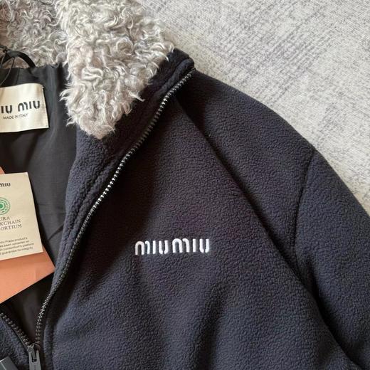 D112549秋冬外层深蓝抓绒内里摇粒绒羽绒服 商品图3