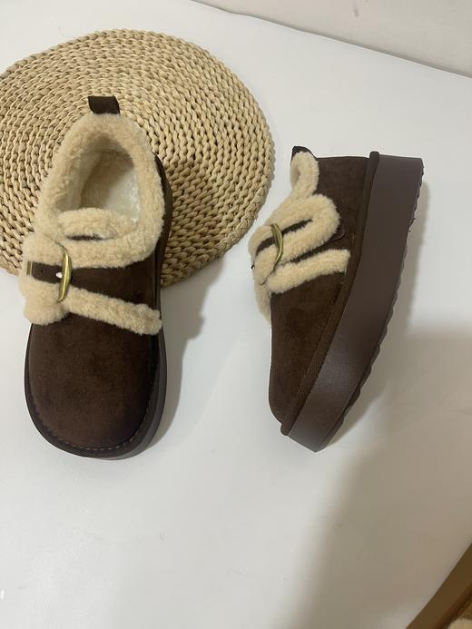 D112511冬新款厚底加绒雪地靴保暖毛毛鞋棉鞋勃肯鞋女 商品图4