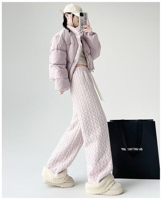 奶fufu重工提花阔腿裤｜高腰+阔腿+加绒，又暖又好看！ 商品图3