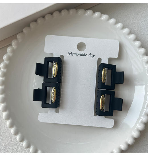 碎发固定半扎发或盘发需求磨砂韩系组合抓夹（4个）-纪念日百货门店同款167446469 商品图13