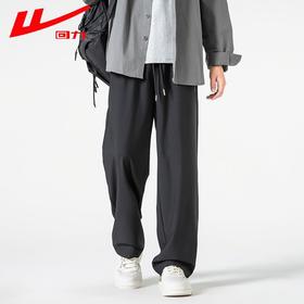 回力垂感裤子休闲裤男士春秋薄款宽松潮流运动裤直筒运动休闲长裤