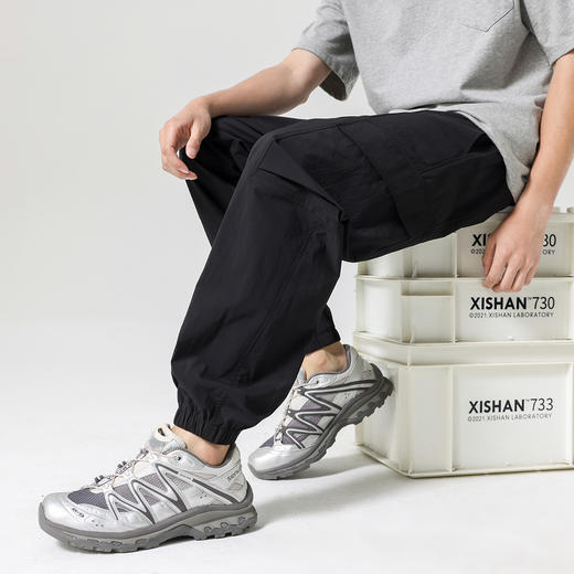 纯色男士户外工装裤25夏新款抽绳系带束脚裤宽松百搭休闲长裤男K&C 商品图5