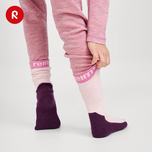 芬兰reima2024秋冬新款男女儿童大童保暖羊毛袜子可爱舒适中筒袜 商品图0