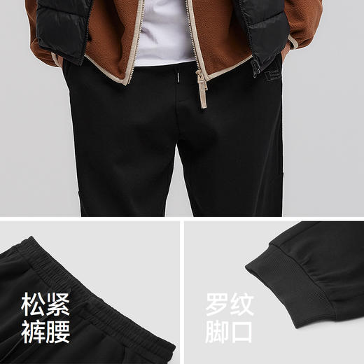 森马休闲裤男春宽松锥形束脚裤纯色基础简约百搭抽绳裤子显瘦显高 商品图3