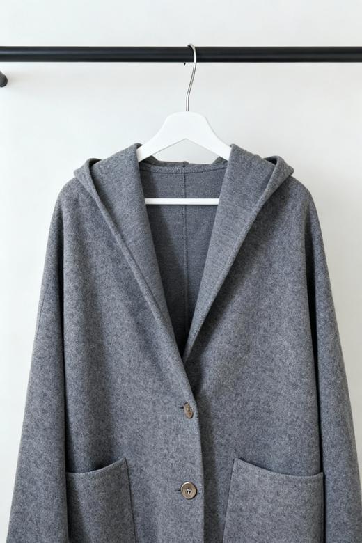 高支澳毛廓形外套风衣 商品图9